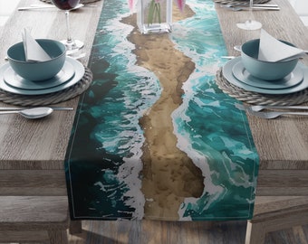 Passover Table Runner | Cotton + Poly Table Runner | Splitting of the Red Sea Table Runner | Passover Home Decor | Fun Passover Decor