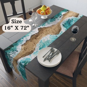 Passover Table Runner Cotton Poly Table Runner Splitting of the Red Sea Table Runner Passover Home Decor Fun Passover Decor image 3