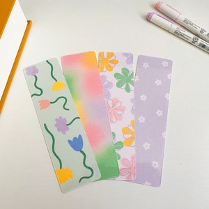 Spring Bookmarks | Colorful Bookmark Set | Laminated Bookmarks | Floral Bookmarks | Gift for Readers