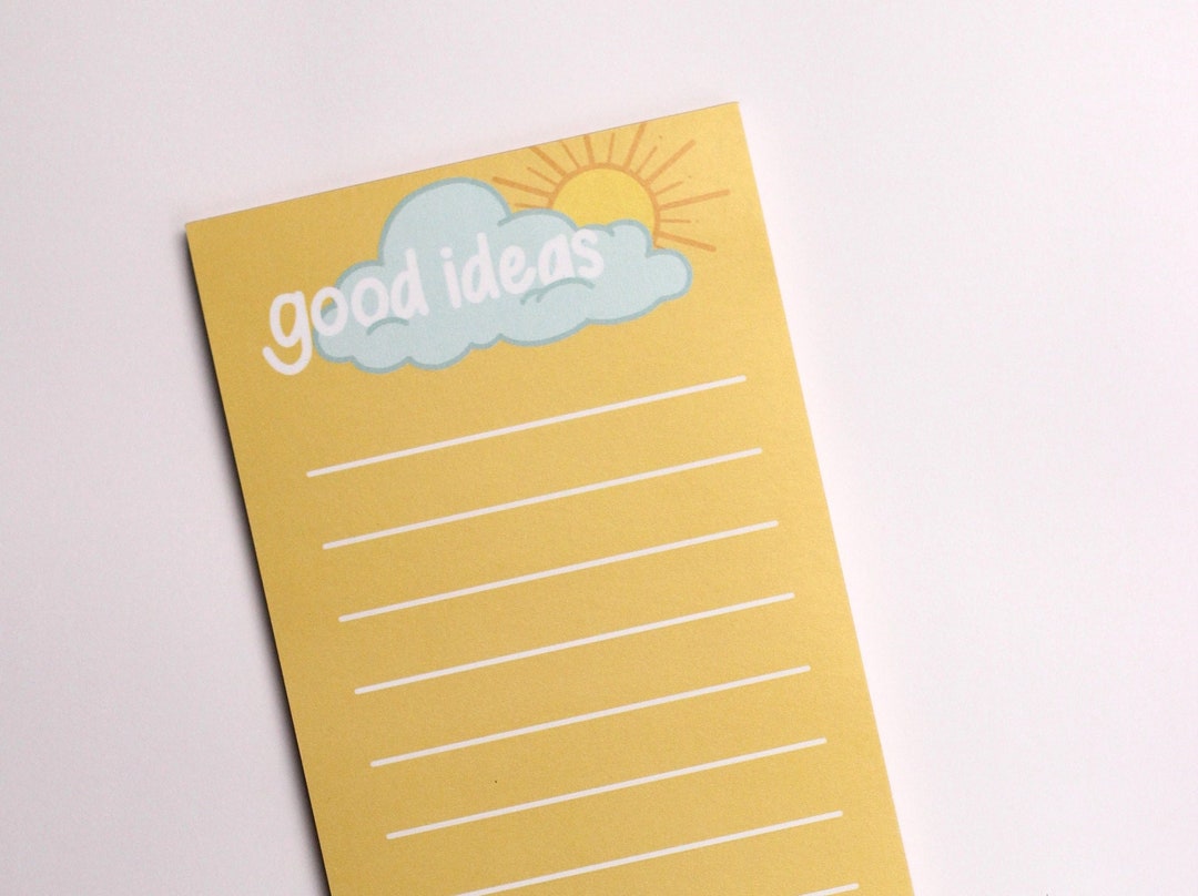 Good Ideas Notepad Lined Notepad Tall Notepad Long Notepad Etsy
