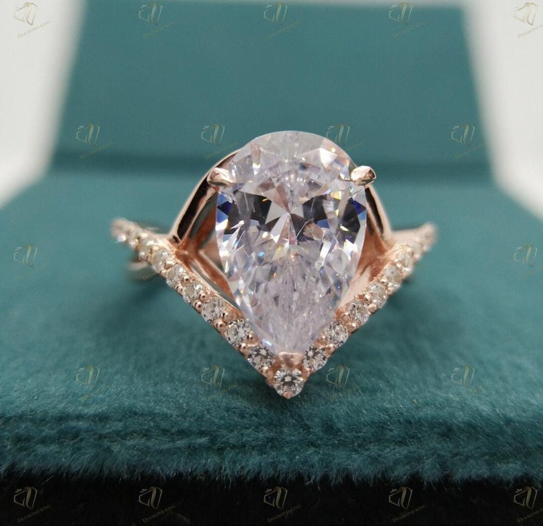 Custom Pear-Shaped Gemstone Ring – Sterling Silver Engagement & Wedding Promise Ring For Women | Handmade, Size 4–12, Perfect For Daily & Special Occasions - View #6