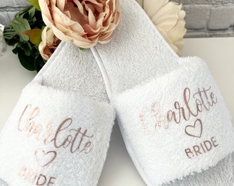 Bridesmaid Slippers | Personalised Spa Slippers | Bridesmaid Gift | Bride Gift