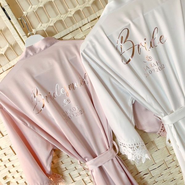 Bridesmaid Robes | Bride Gift | Wedding Dressing Gown | Bridesmaid Gifts | Prom | Personalised Robe