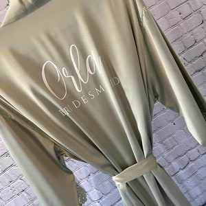 Bridesmaid Robes | Bride Gift | Wedding Dressing Gown | Bridesmaid Gifts | Prom | Personalised Robe | Sage Green