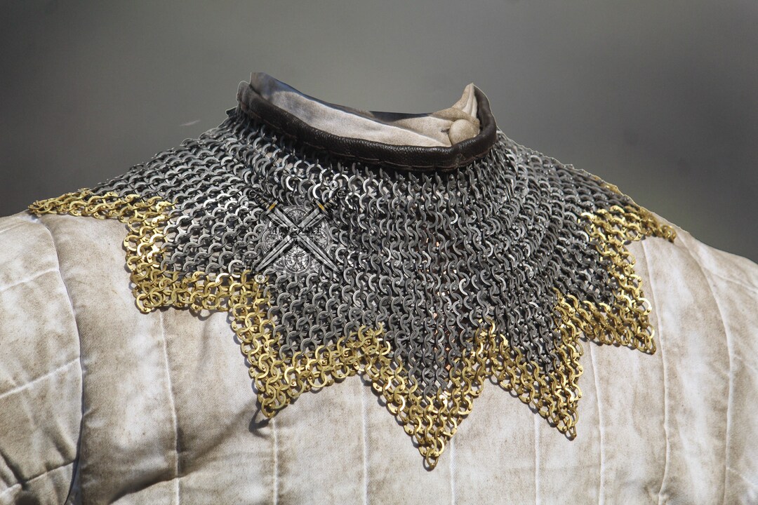Chainmail Collar Good Protection for the Neck Chainmail Collar 8MM Flat