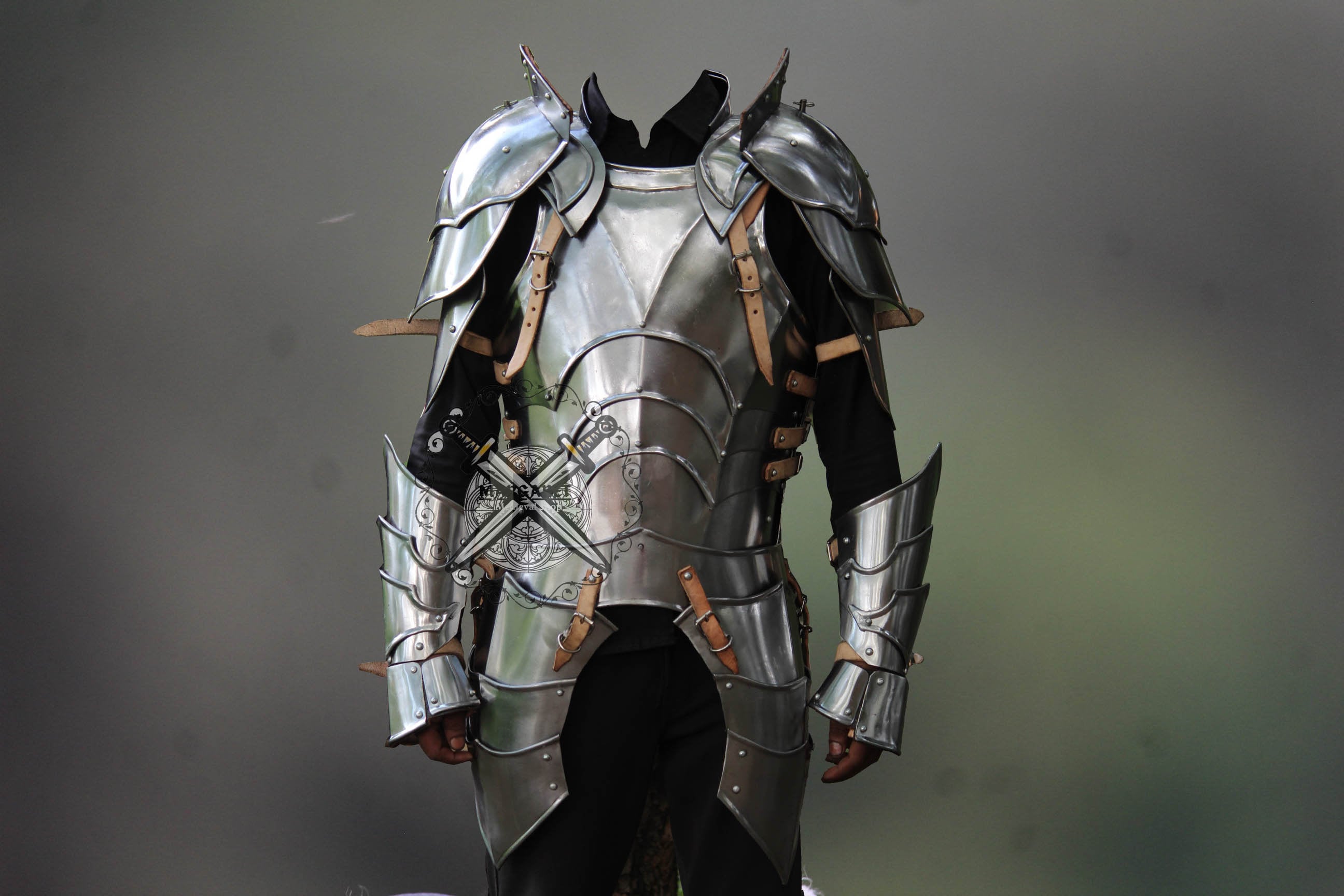Medieval Knight Warrior Japanese Half Body Armor With Cuirass/Pauldron/ Bracers