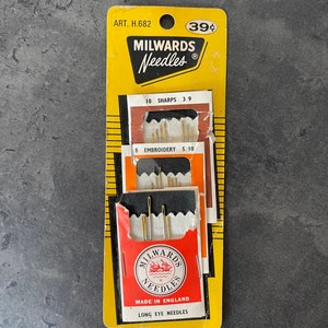 Vintage Milwards Needles Made in England