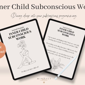 Subconscious Healing Journal Inner Child Healing Digital Journal Mental Health Re-Wiring Subconscious  Mind Shadow Work Journal Prompts