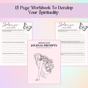 Manifest Workbook, Spiritual Growth Workbook, Journal Prompts, Spirituality Workbook, Digital Journal, Printable Journal Pages image 2
