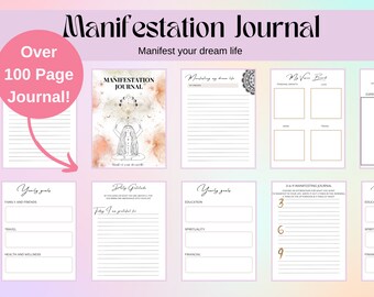 111 Page Manifestation Journal, Manifesting Journal, Printable Journal Pages, Journal Prompts, manifest journal, Law Of Attraction
