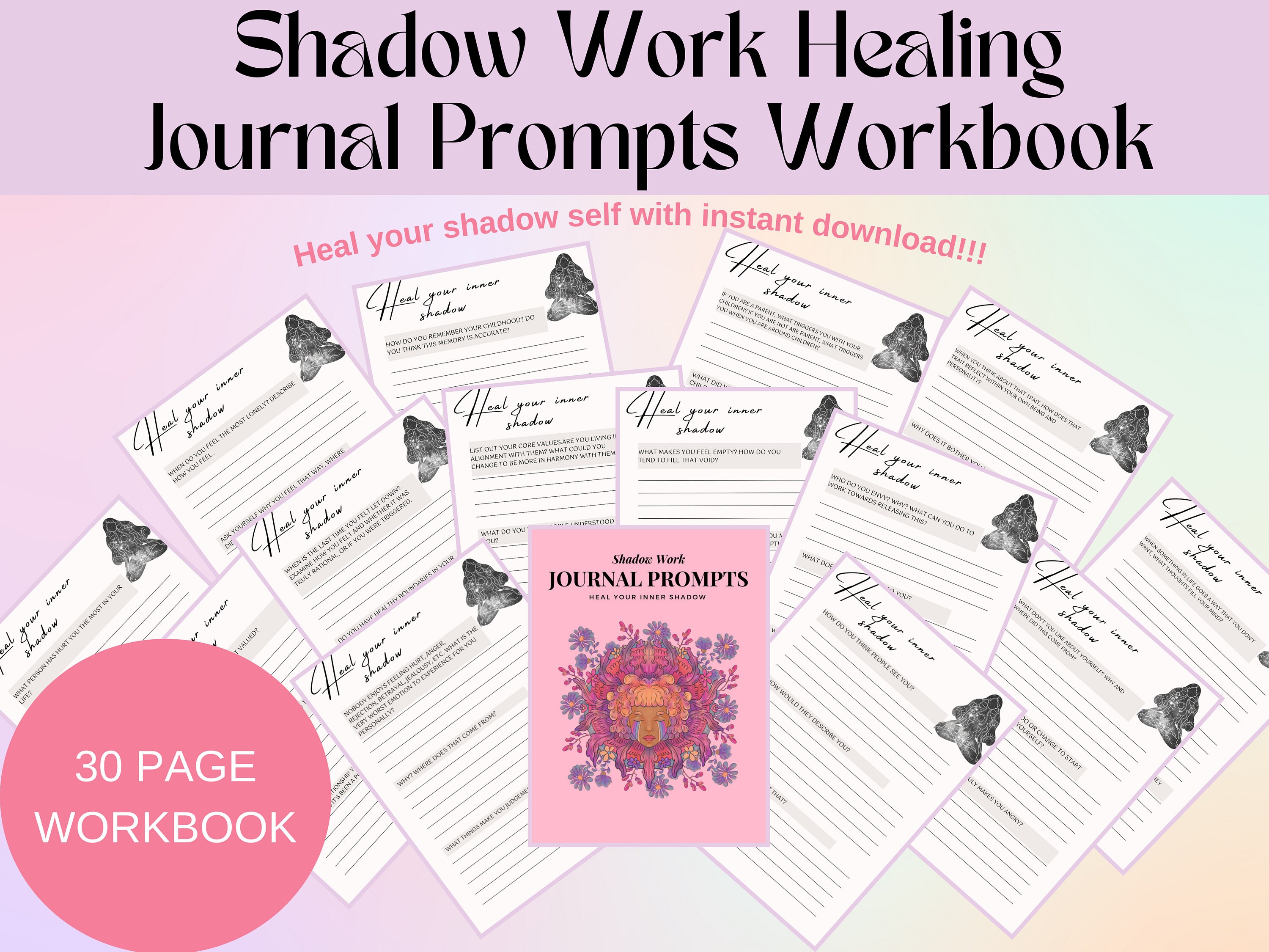 Shadow Work Journal | Anxiety Journal | Therapy Journal | Inner Child ...