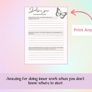 Manifest Workbook, Spiritual Growth Workbook, Journal Prompts, Spirituality Workbook, Digital Journal, Printable Journal Pages image 4