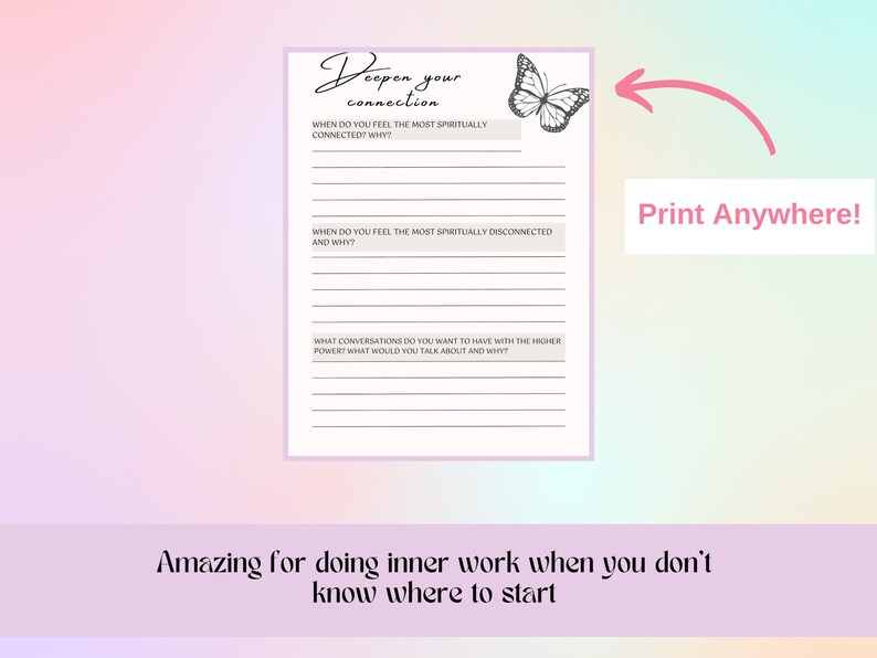 Manifest Workbook, Spiritual Growth Workbook, Journal Prompts, Spirituality Workbook, Digital Journal, Printable Journal Pages image 4