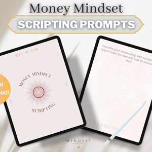 Soft Pink Money Mindset Scripting Journal for Subconscious Reprogramming and Spiritual Growth - Manifesting Money - Journal Prompts - PDF