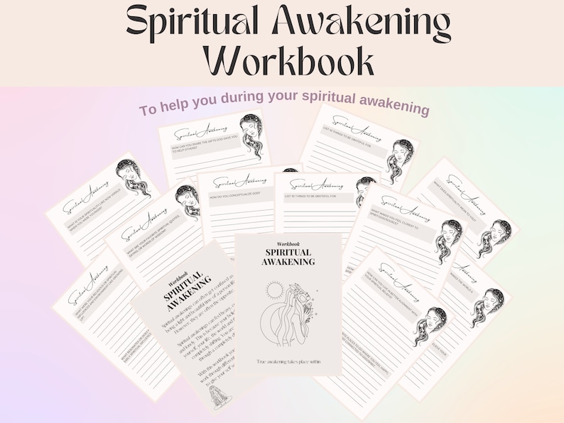 Spiritual Awakening Workbook Printable for Self Discovery, Anxiety ...