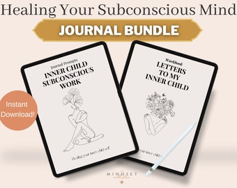 Subconscious Healing Inner Child Journal Prompts Bundle For Mental Health and Healing Shadow Work Digital Journal Letters To My Inner Child