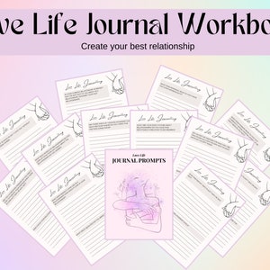 Love Life Shadow Work, Relationship Journal, Printable Journal Pages, Journal Prompts, Printable Workbook Mental Health