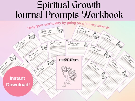 Manifest Workbook, Spiritual Growth Workbook, Journal Prompts, Spirituality Workbook, Digital Journal, Printable Journal Pages