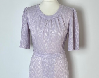 Pretty Unique Handmade 70s Vintage Lilac Maxi Dress Prom Wedding