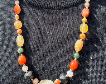 Vintage Multi-Colored Gemstone Necklace