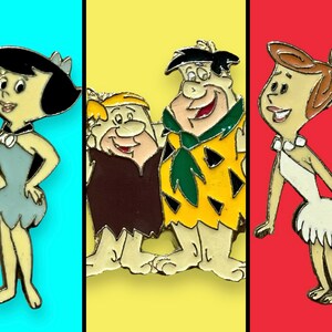 1988 Flintstones Pin Badge Large Hanna Barbera - CHOOSE ONE