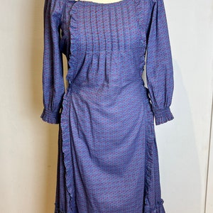 70s Vintage Laura Ashley Cottagecore Dress Made in Carno Wales UK 12 Medium