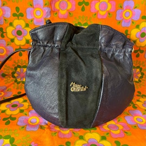 Monedero bandolera vintage azul marino y negro