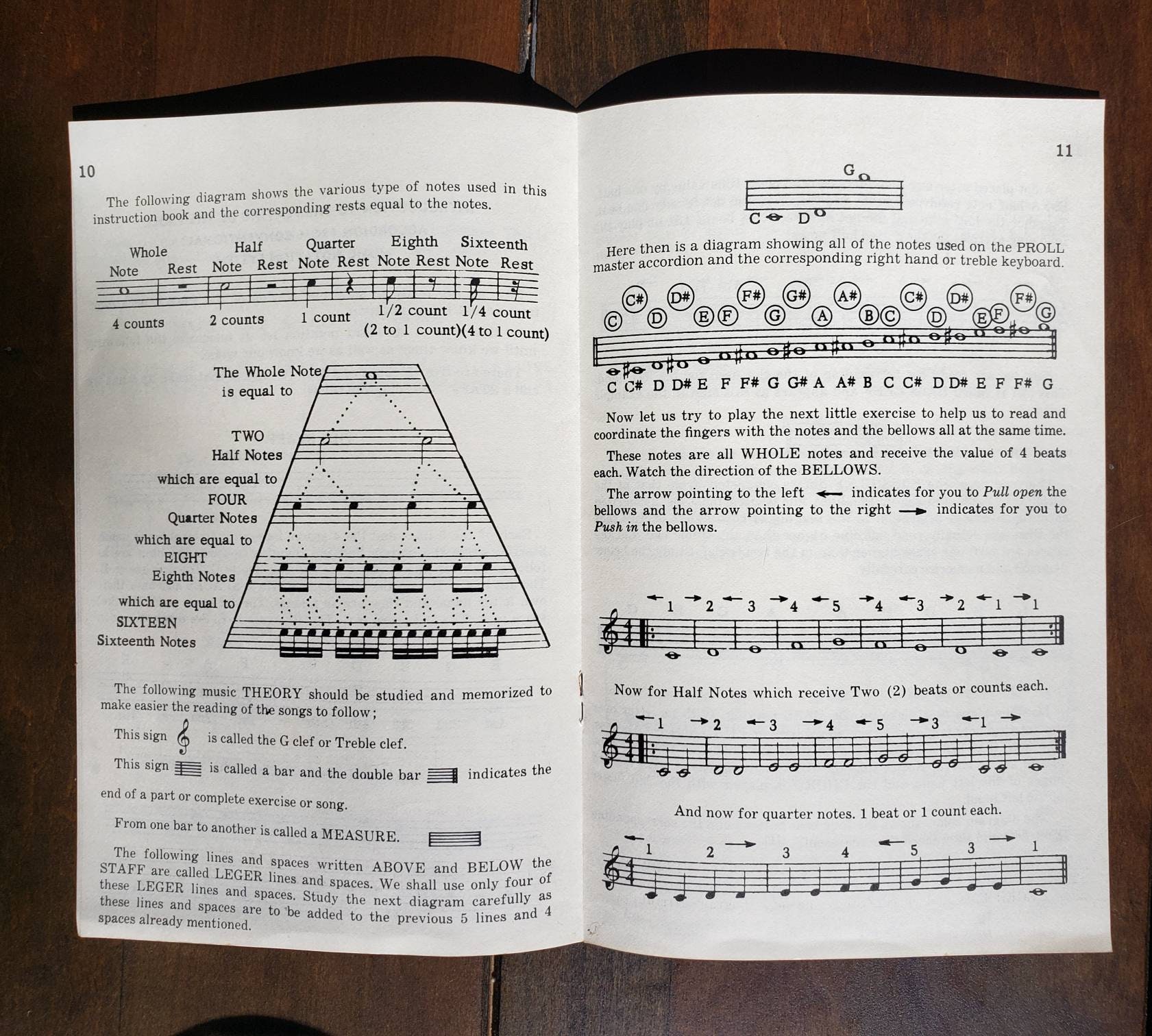 Rare Proll O Tone Accordion Folio Playing Instructions Book and Songs