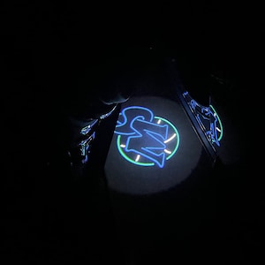 2x Purple Flaming Horse Car Door Welcome Ghost Shadow Spotlight Laser Projector