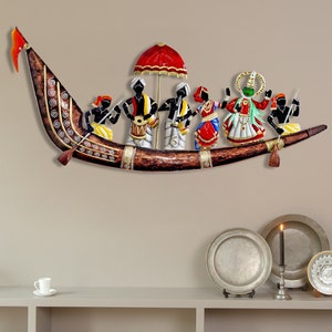 Metal Musician Ship Wall Hanging Metal Wall Sculpture Home Decor, Metal Wall Art, Indian Handicrafts, Home Warmimg Gift, Craftsman Metalwork