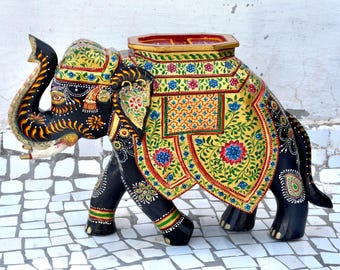 象の展示品、収集価値のある芸術品、動物の彫刻、室内装飾、インドの手