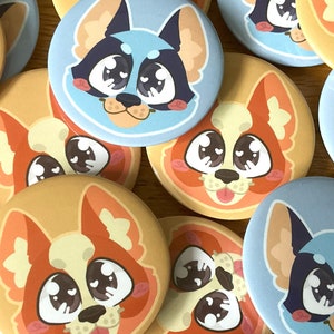 Bluey and Bingo / Furry / Button Badges / 44mm