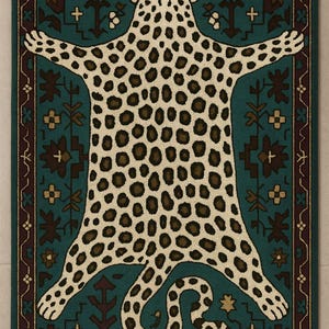 Handmade Tibetan Tiger Rug – Authentic Wool Carpet with Traditional Design Tibetan Tiger Animal Rug Carpet For Living Room Home Decor Rug