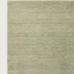 Sage Green Wool Area Rug, Minimalist Light Olive Hand-Tufted Carpet image 3
