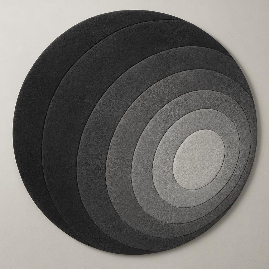 Round Grey Rug Wool Hand-tufted Wool Rug: Modern Grey Round Rug, 4x4 5x5 - Etsy