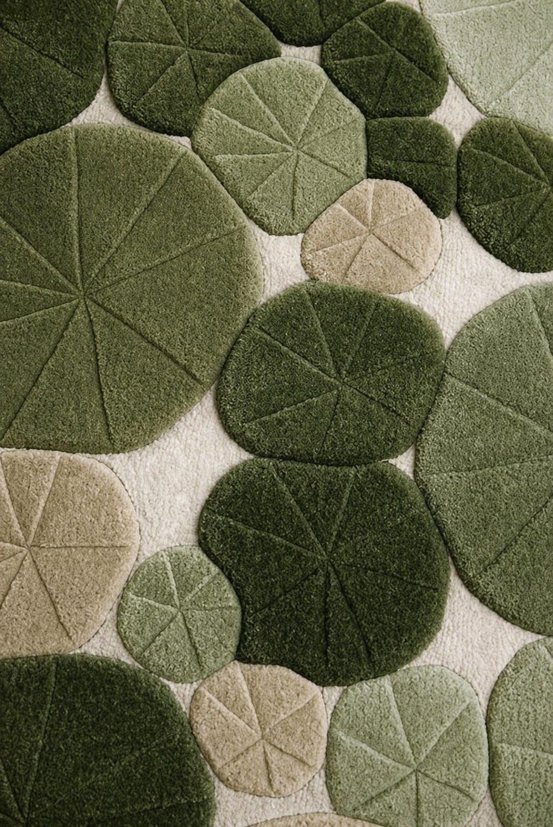 Hand Tufted Wool Pebble Rug, Modern Leaf Stone Pattern Area Rug - Etsy