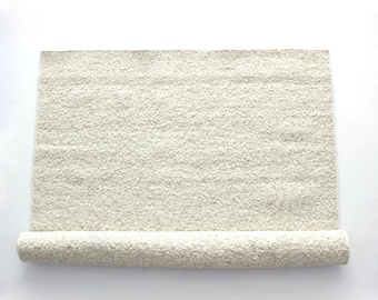 Tappeto in lana tessuto a mano con tecnica flat weave: stile scandinavo minimalista, dimensioni personalizzate.