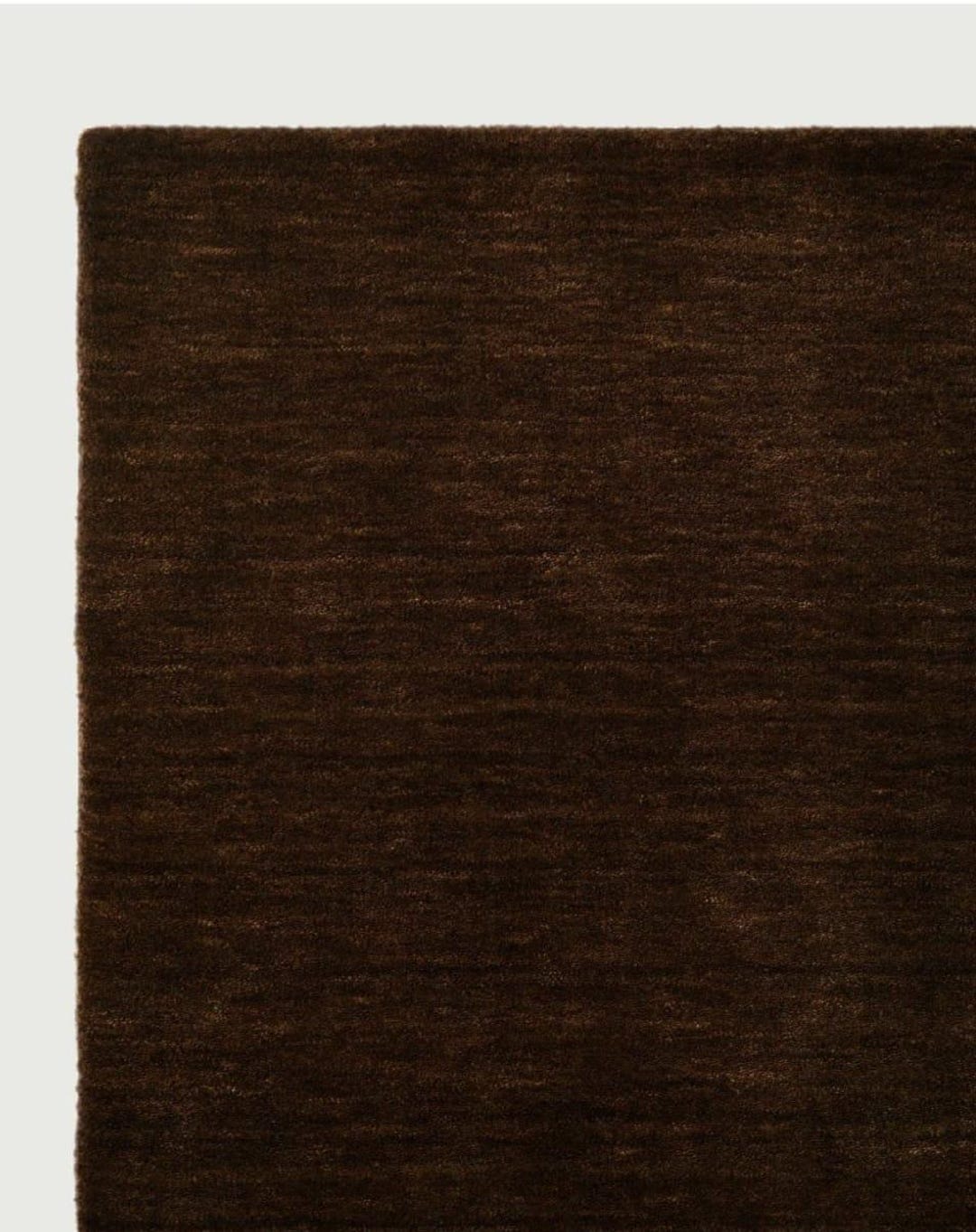 Dark Chocolate Brown Wool Area Rug, Minimalist Hand-tufted Carpet ...
