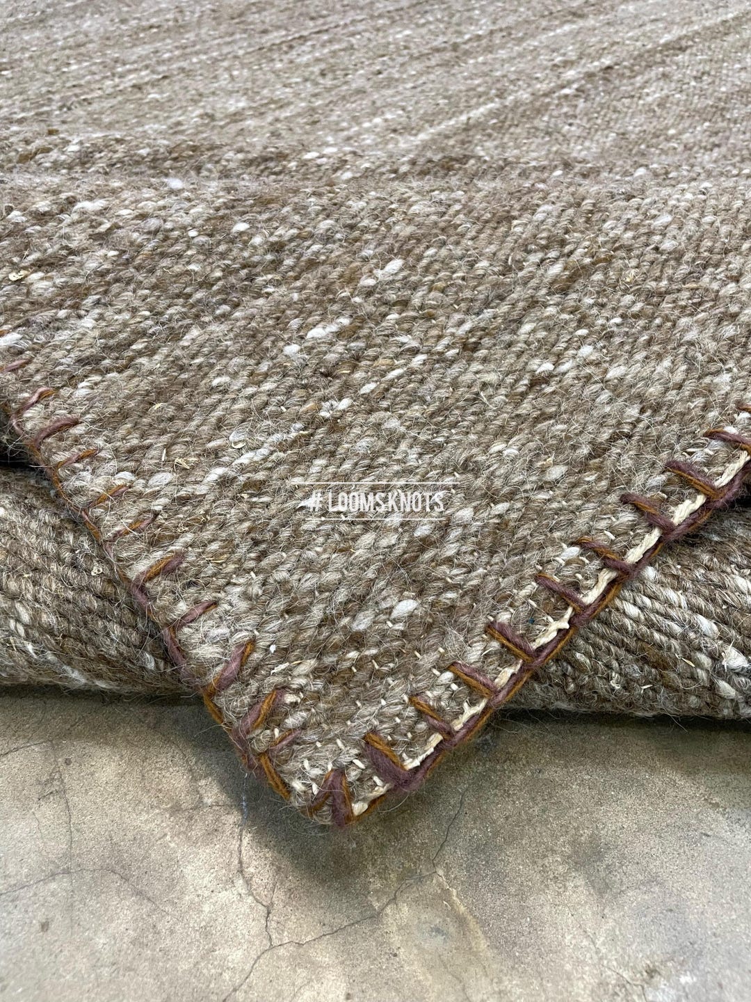 Earthy Brown Rug Handwoven Wool Rug: Earthy Brown Minimalist Flatweave Carpet - Etsy
