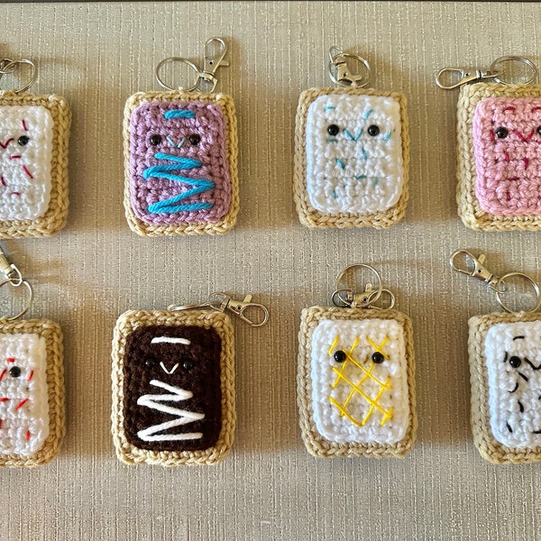 Crochet Poptart Keychain | Toaster Pastry Toy | Play Food