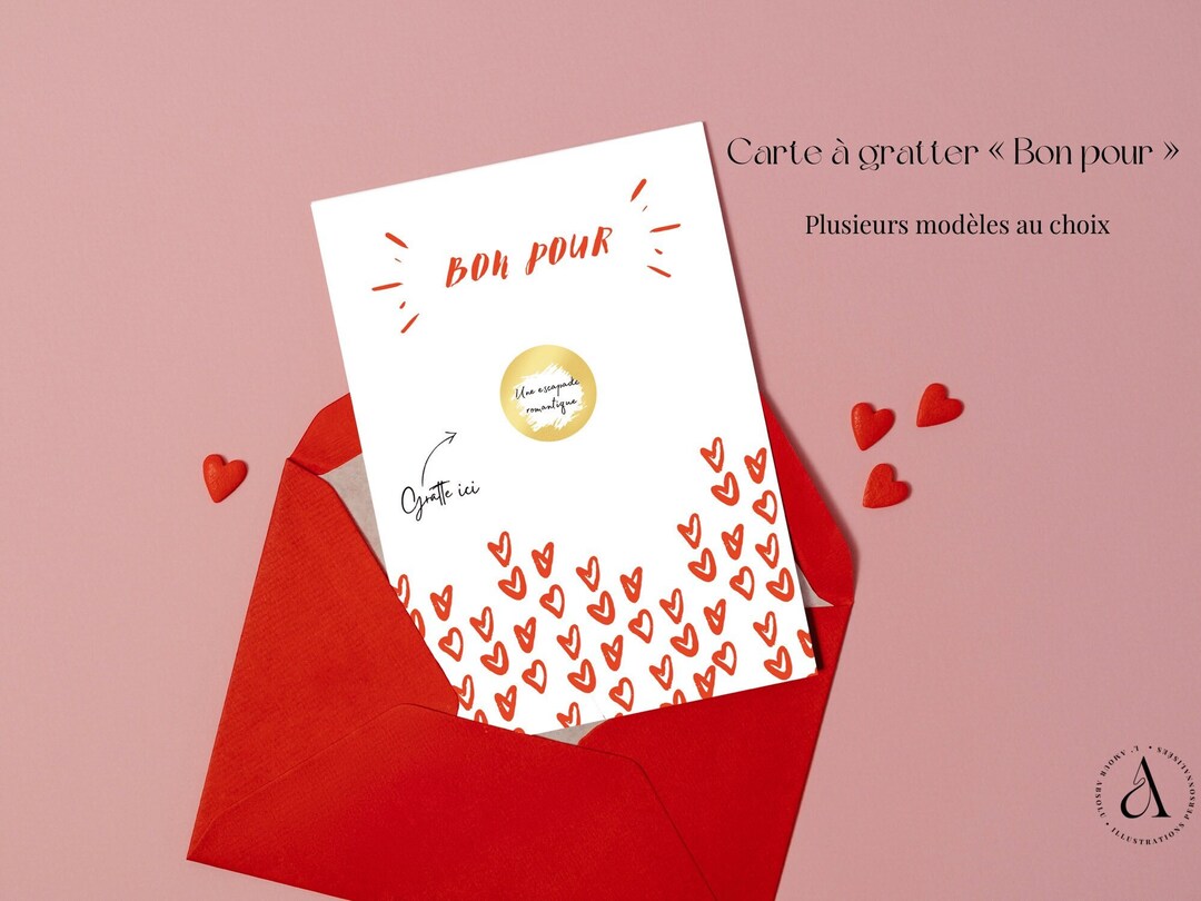 Scratch Card Gift Voucher Personalized Valentine's Day Scratch Card