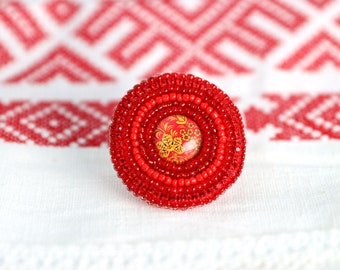 Brooch Hochloma (Хохлома)