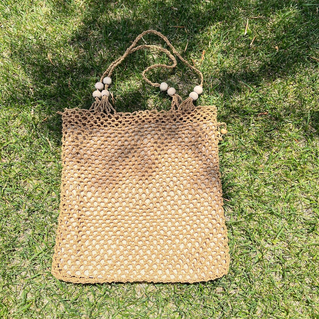 Straw Bucket Bag , Messenger Bag, Hobo Bag, Summer Straw Bag, Crochet