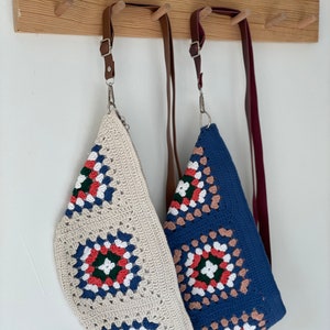 BumBag, Sac Fanny au crochet, Sac carré grand-mère, Petit sac crossbody, Sac Hobo, Sac à bandoulière pour sac de poitrine pour femmes, Sac patchwork, Sac à main au crochet