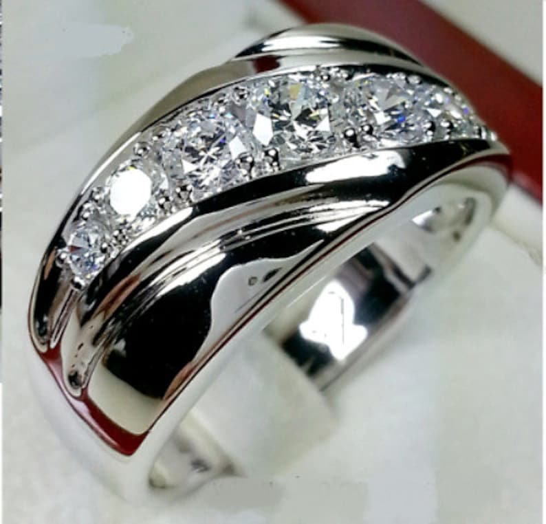 Men's Diamond Ring Elegant Wedding Ring for Men's - Etsy