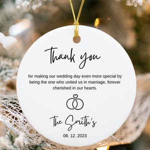 Gepersonaliseerde Officiant cadeau bruiloft Officiant bedankcadeau Pastor cadeau huwelijkscadeau voor Officiant sieraad Custom bedankje officiant
