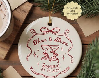 Engaged Ornament Engagement Gift Engagement Ornament Couples Ornament Engagement Announcement Wedding Gift Christmas Engagement Baubles 2026
