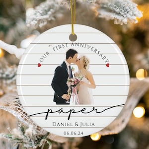 1st wedding anniversary ornaments discount