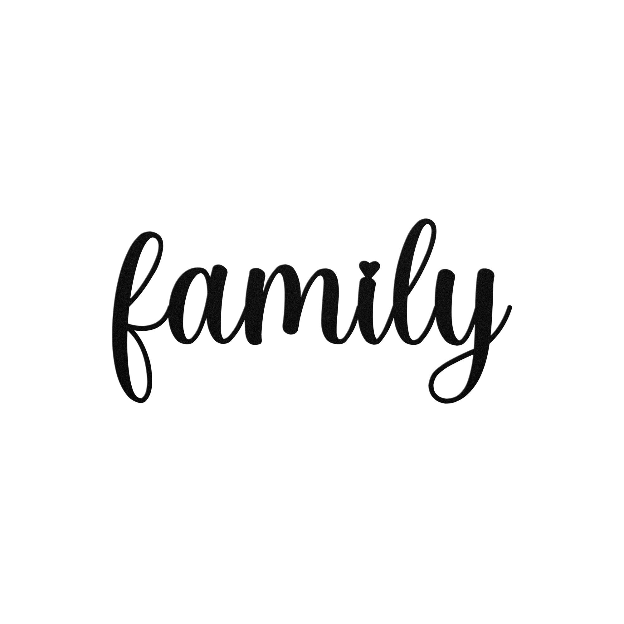 Family Metal Word Art Signfamily Metal Signfamily Wall Etsy