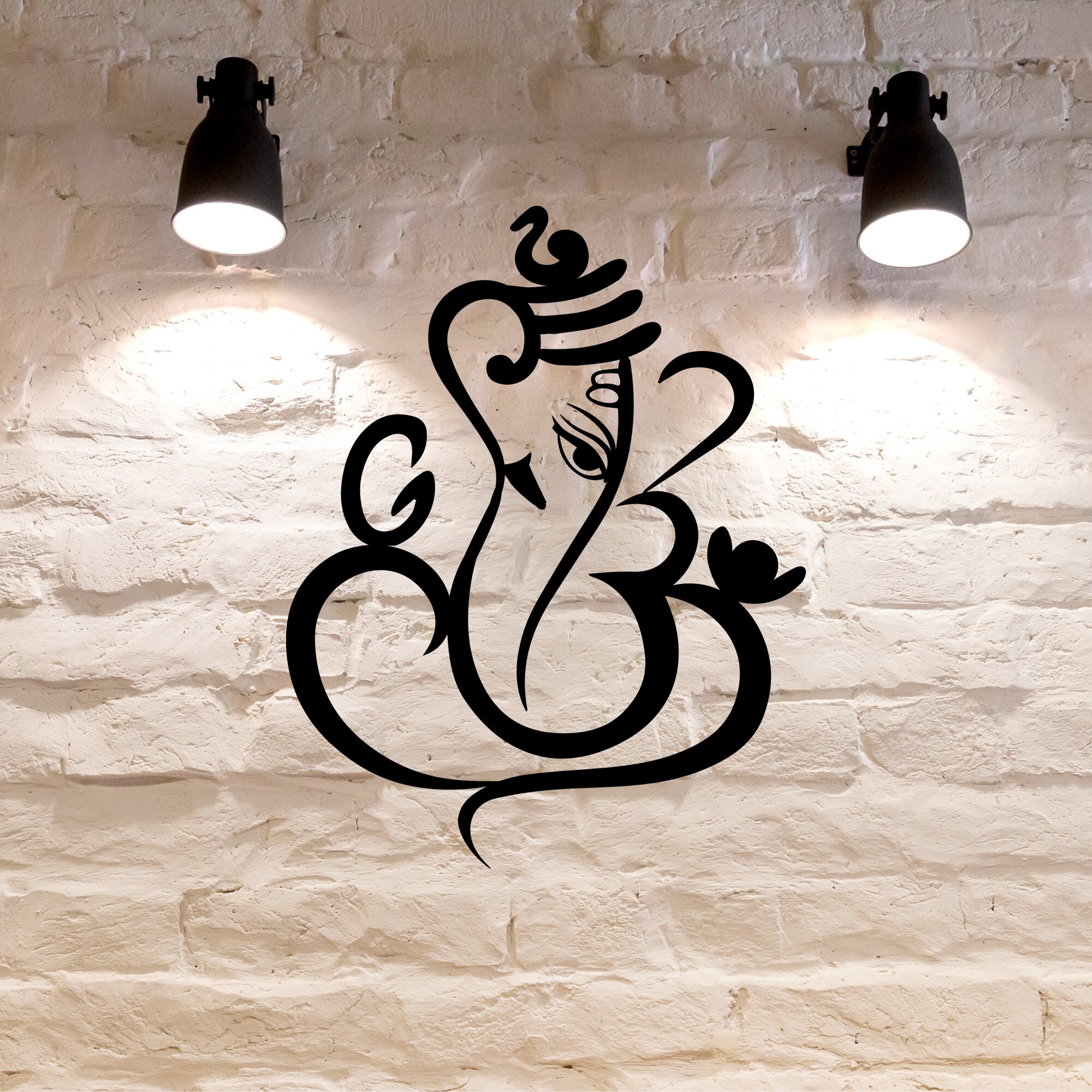 Ganesha Metal Wall Artabstractmetal Wall Hanging Artlord Etsy